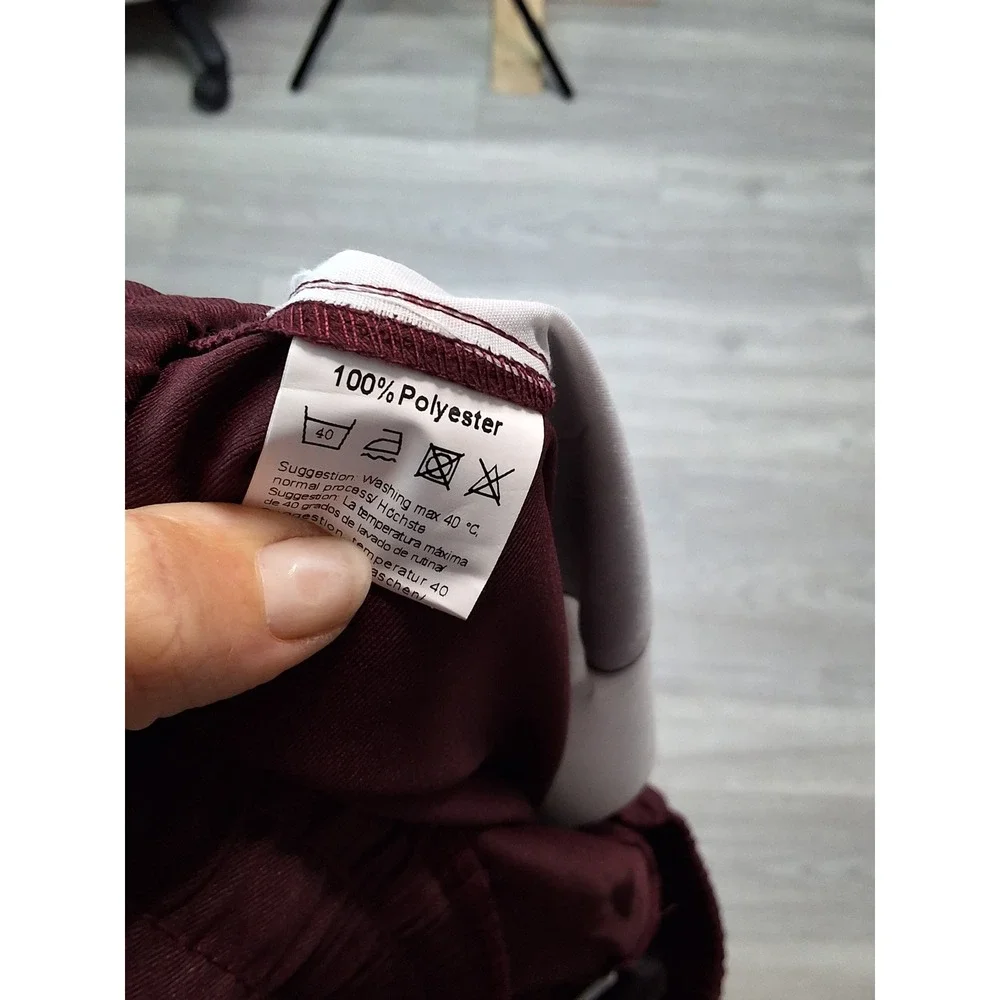 COOFANDY Mens Burgundy Elastic Waist Drawstring Lounge Pants XL New